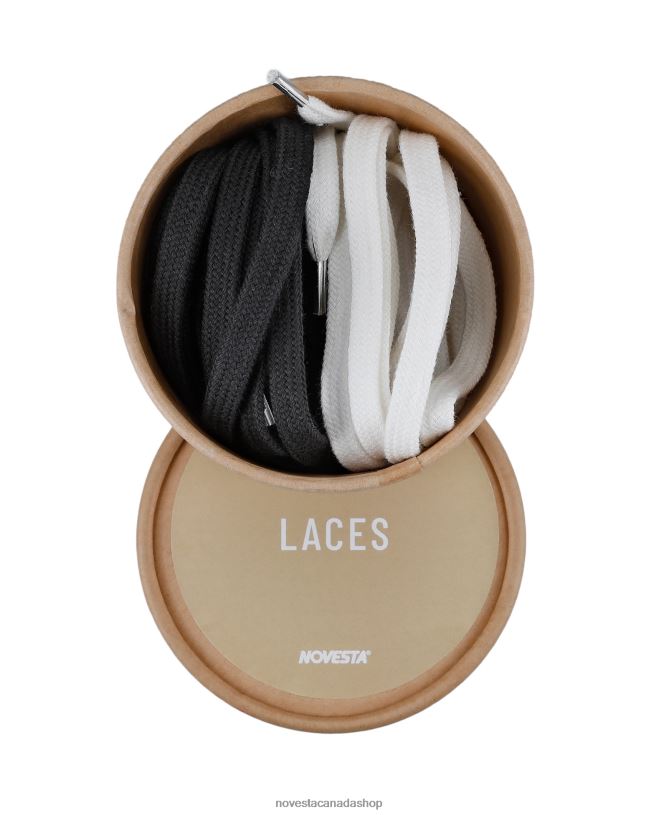 Cotton Shoelaces 10 White/60 Black Novesta Z8ZBL314 Accessories