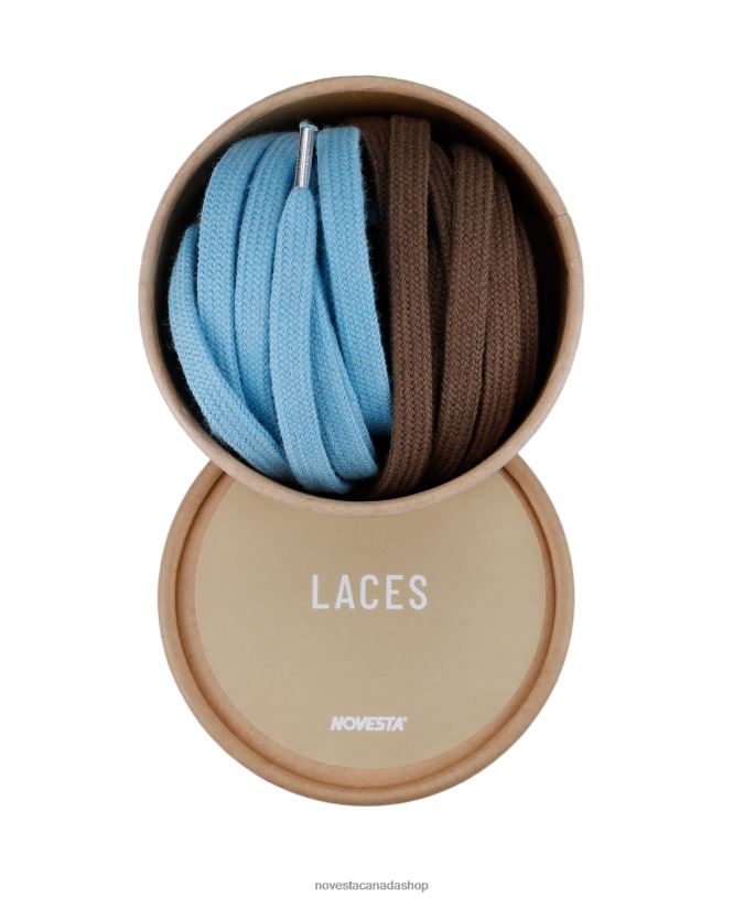 Cotton Shoelaces 40 Brwn/09 Sky Bl Novesta Z8ZBL310 Accessories